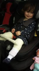 Gemma in maxi cosi opal rented car seat